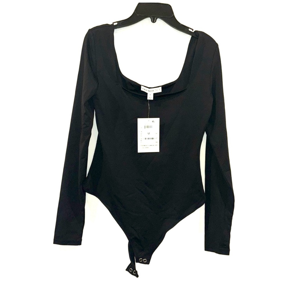 🌺And Now This Size M Black Thong Bodysuit NWT